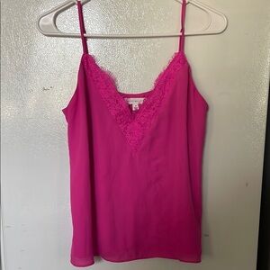 Socialite Pink Lace‎ Fitted Camisole Small